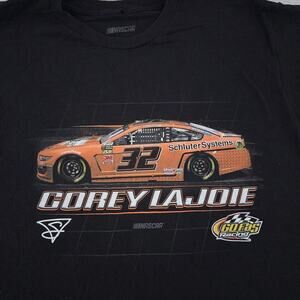 Corey LaJoie Shirt Mens Large Black NASCAR Racing 32 Go Fas Schluter Systems Tee